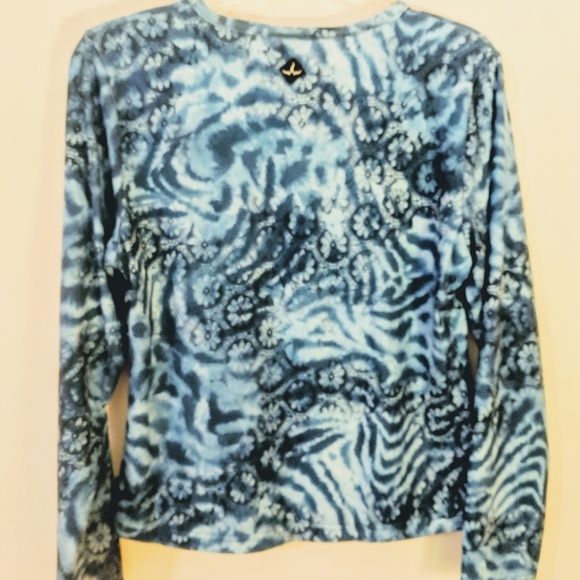 PrAna Active Wear Blue Print Top SMALL - Picture 6 of 7